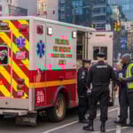 Philadelphia Police and EMS at crime scene