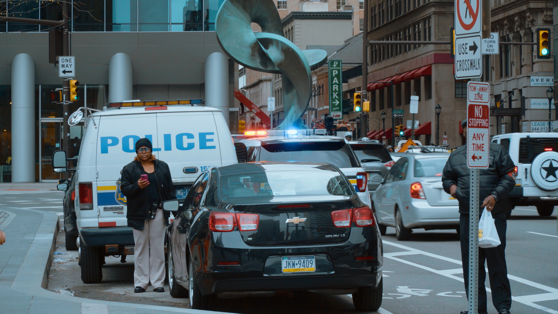Philadelphia police vehicle in Center City - File Photo.