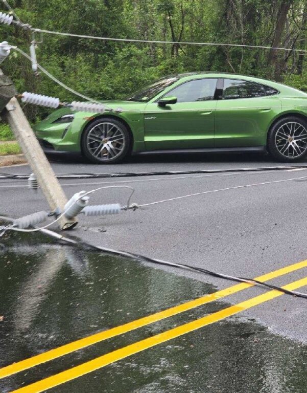 Mustang crash knocks out power for 2,000 as father and son face racing charges in Stafford