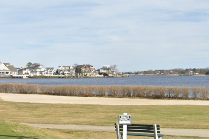 View of Point of Woods Way from the adjacent Toms River Country Club