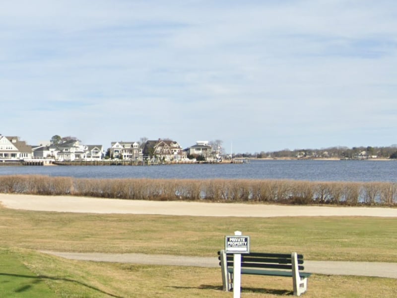 View of Point of Woods Way from the adjacent Toms River Country Club