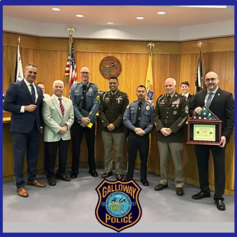 Hometown heroes: galloway police honored for service, support at council meeting - photo licensed by shore news network.