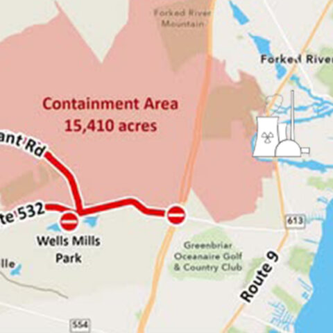 15,400 acre new jersey wildfire stopped at edge of oyster creek nuclear power plant - photo licensed by shore news network.