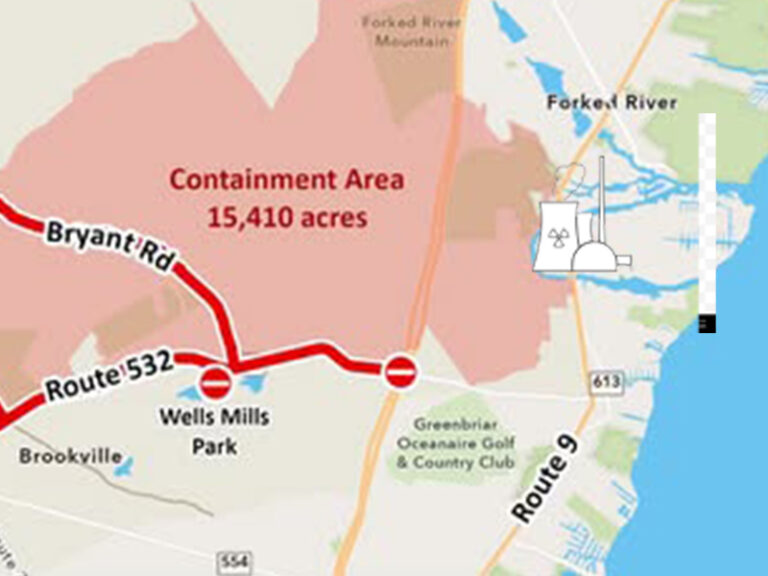 15,400 acre new jersey wildfire stopped at edge of oyster creek nuclear power plant - photo licensed by shore news network.