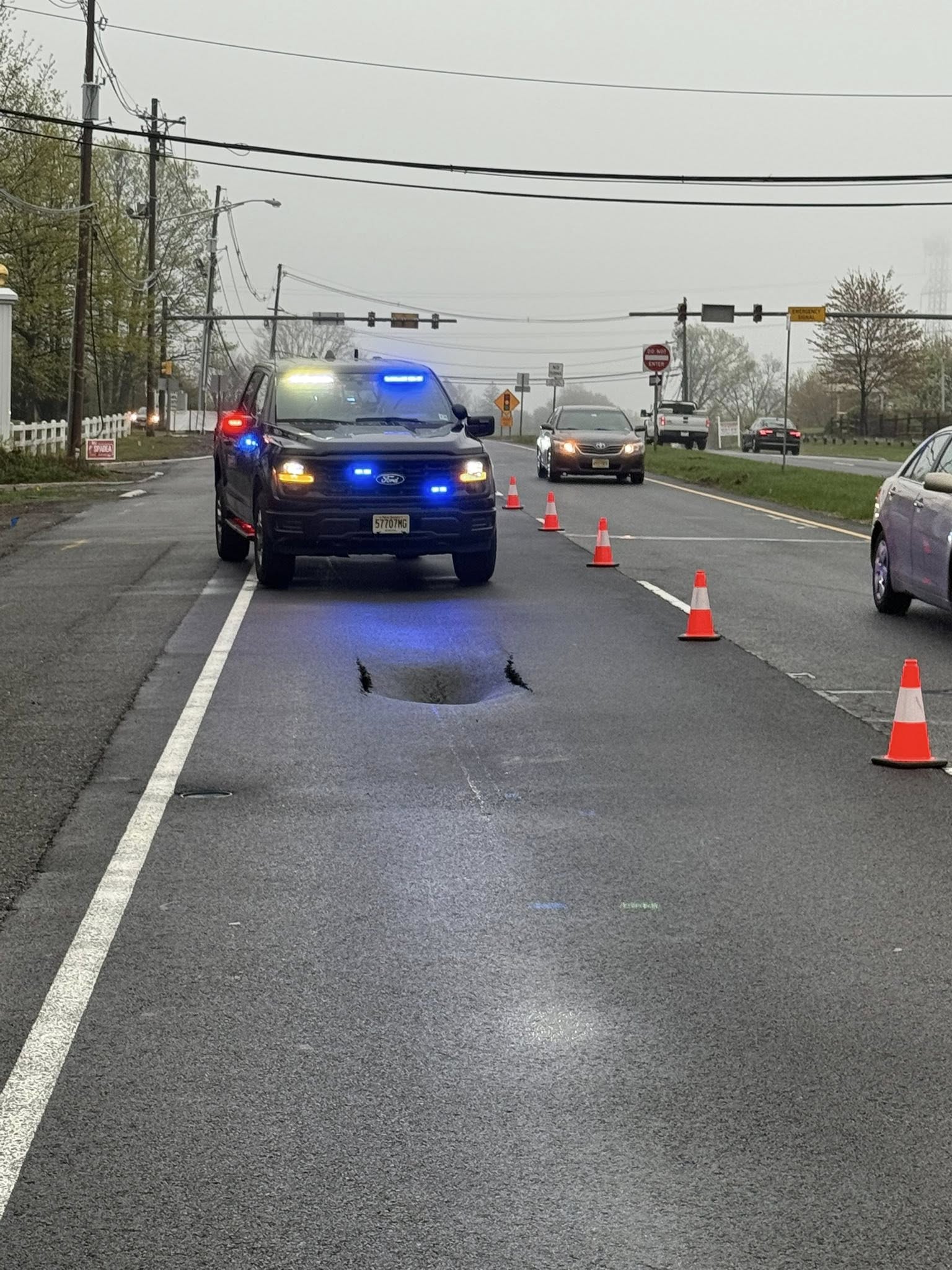 Route 10 West reopens after partial lane collapse near Dover Chester Road in Randolph