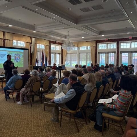 Wall township police chief meets with four seasons residents to discuss local crime trends - photo licensed by shore news network.