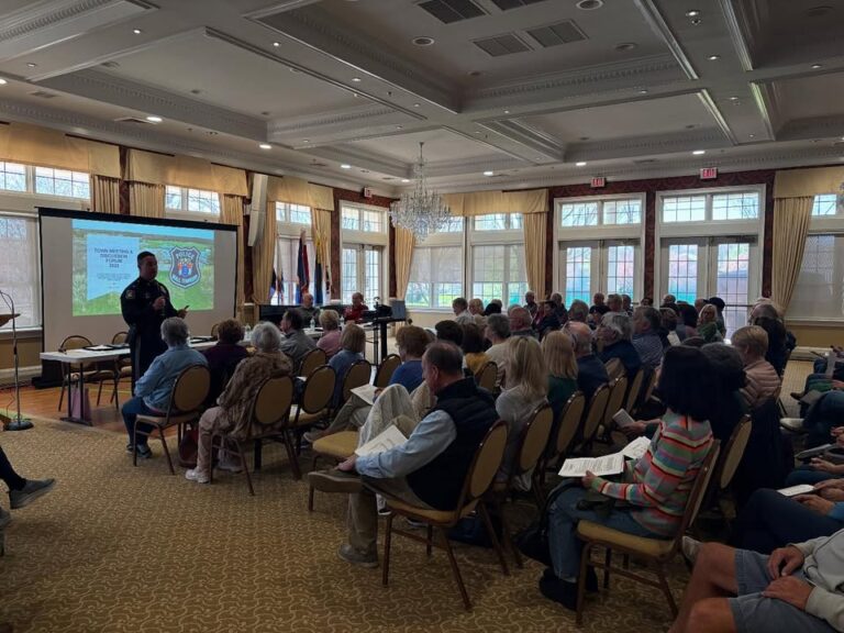 Wall township police chief meets with four seasons residents to discuss local crime trends - photo licensed by shore news network.