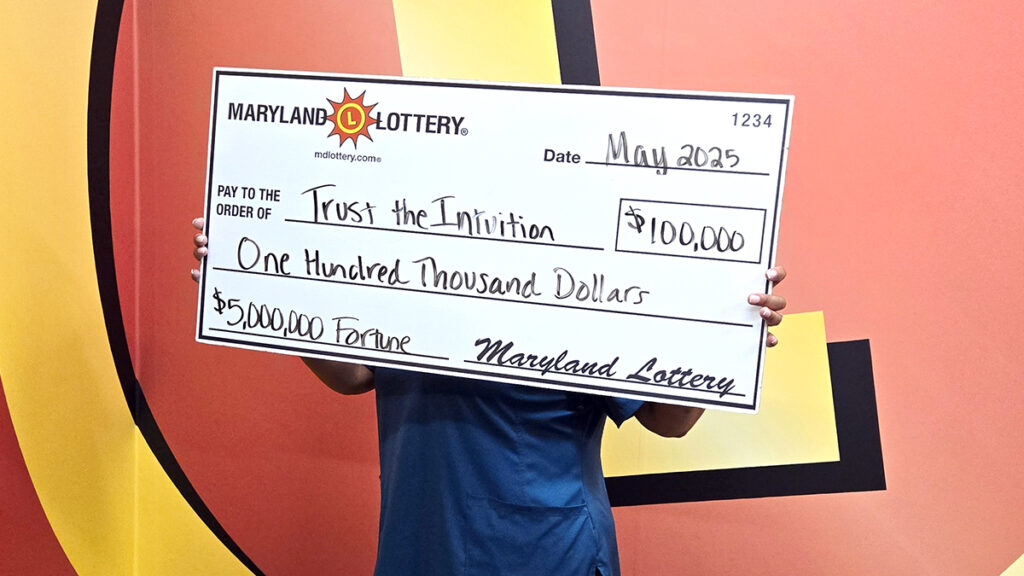 Lucky feeling leads Maryland woman to $100K jackpot