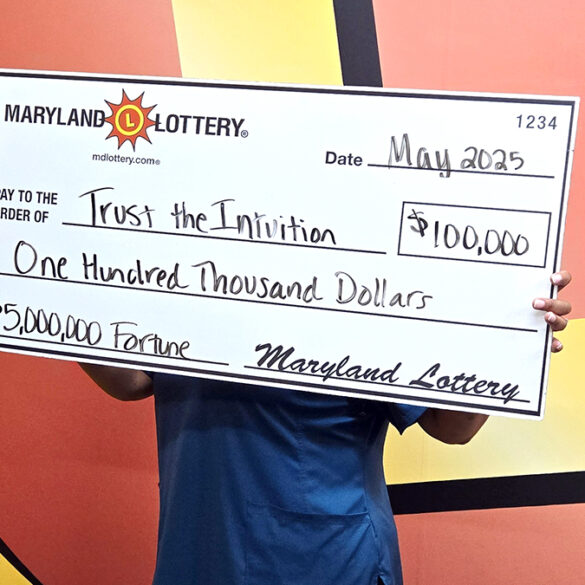 Lucky feeling leads maryland woman to $100k jackpot - photo licensed by shore news network.