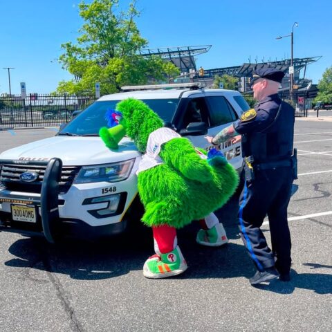 Philadelphia fanatic busted by new jersey cops - photo licensed by shore news network.