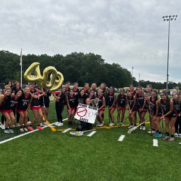 Jackson memorial’s kaelyn dunbar sets goalie save record on historic senior night - photo licensed by shore news network.