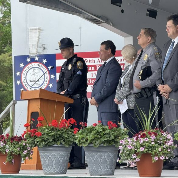 Jackson police honor fallen officers at ocean county memorial ceremony - photo licensed by shore news network.