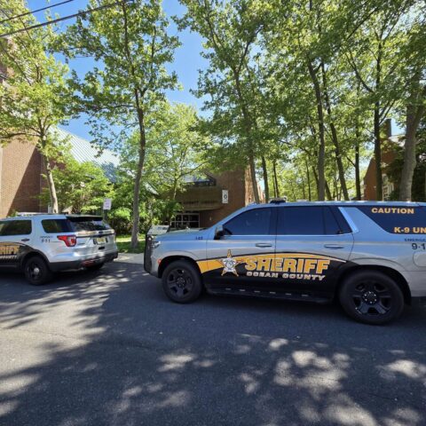 Ocean county sheriffs deployed to downtown toms river as homeless concerns grow near library - photo licensed by shore news network.