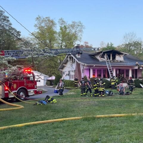 Overnight fire damages home in wall township - photo licensed by shore news network.