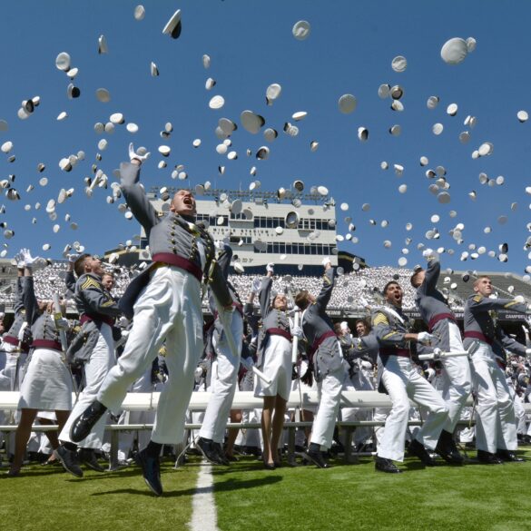 Trump slams past presidents for dragging soldiers into prolonged foreign wars during west point commencement speech - photo licensed by shore news network.