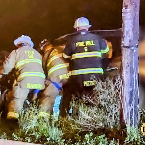 Vehicle drags along bridge, hits gas main in terrifying nj crash - photo licensed by shore news network.