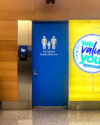 Newark, NJ - US - Feb 10, 2024 Interior view of an All gender family restroom at Newark International Airport