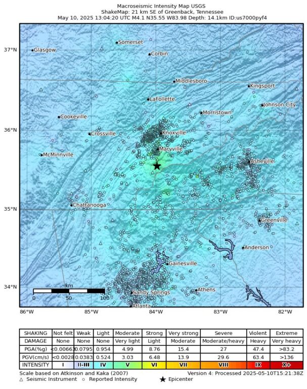 Earthquake near Oak Ridge shakes western North Carolina, prompts surge in 911 calls Earthquake near Oak Ridge shakes western North Carolina, prompts surge in 911 calls