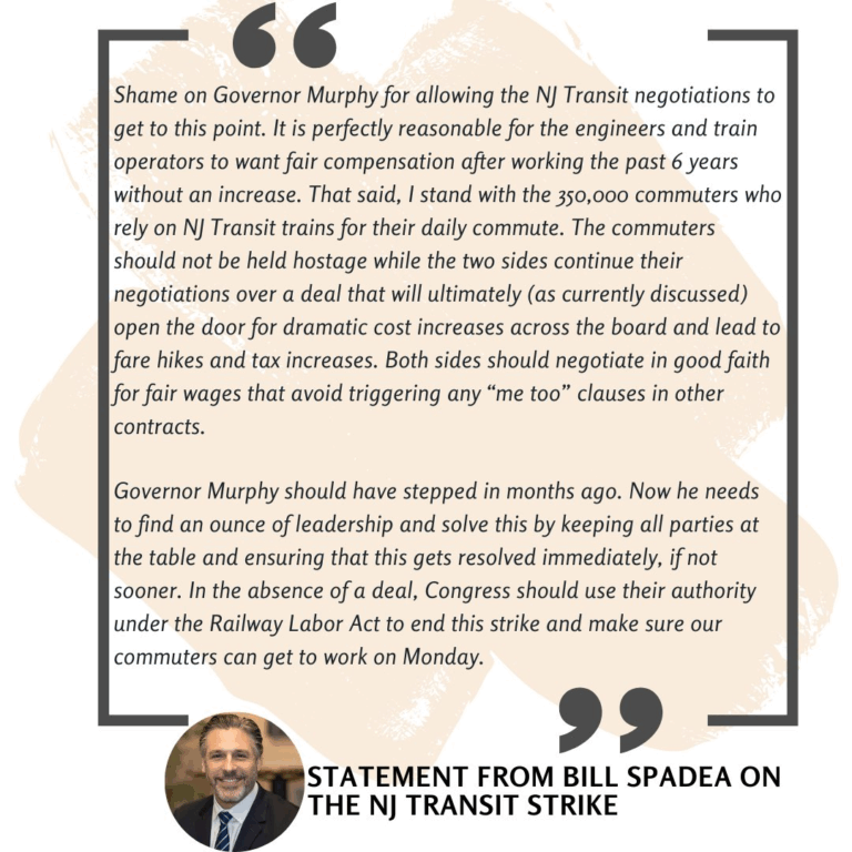 Spadea demands better pay for NJ Transit workers, after decades of calling for privatization Spadea demands better pay for NJ Transit workers, after decades of calling for privatization