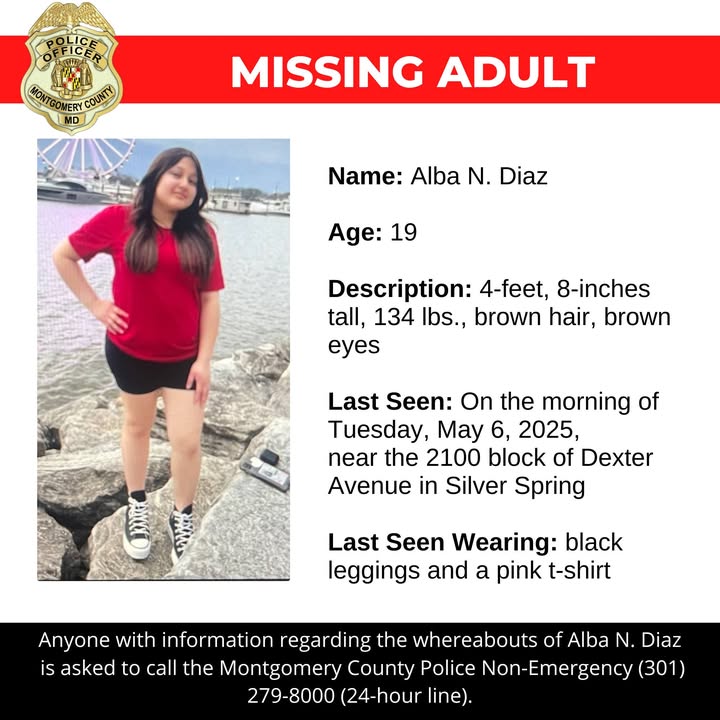 Montgomery County police search for missing 19-year-old woman in Silver Spring Montgomery County police search for missing 19-year-old woman in Silver Spring
