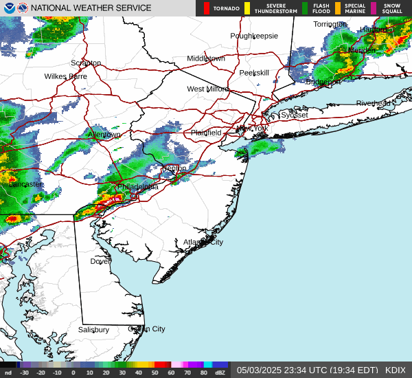 Severe thunderstorm watch issued for New Jersey as heavy rain expected through Wednesday Severe thunderstorm watch issued for New Jersey as heavy rain expected through Wednesday