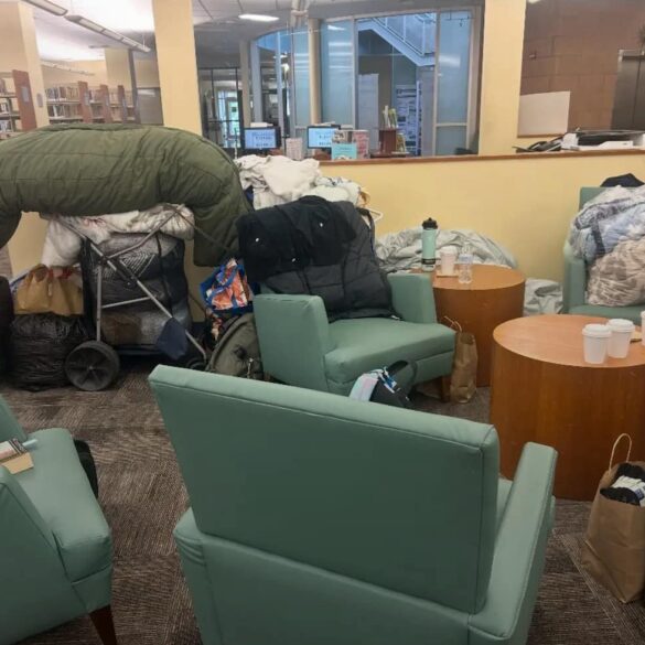 The ocean county library has become a homeless shelter, bringing crime and safety concerns with it - photo licensed by shore news network.