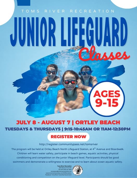 Toms River Recreation Offers Junior Lifeguard Classes at Ortley Beach Toms River Recreation Offers Junior Lifeguard Classes at Ortley Beach