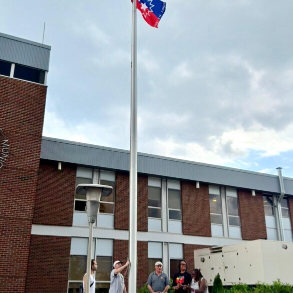 Bayonne replaces american flag with juneteenth flag at city hall - photo licensed by shore news network.