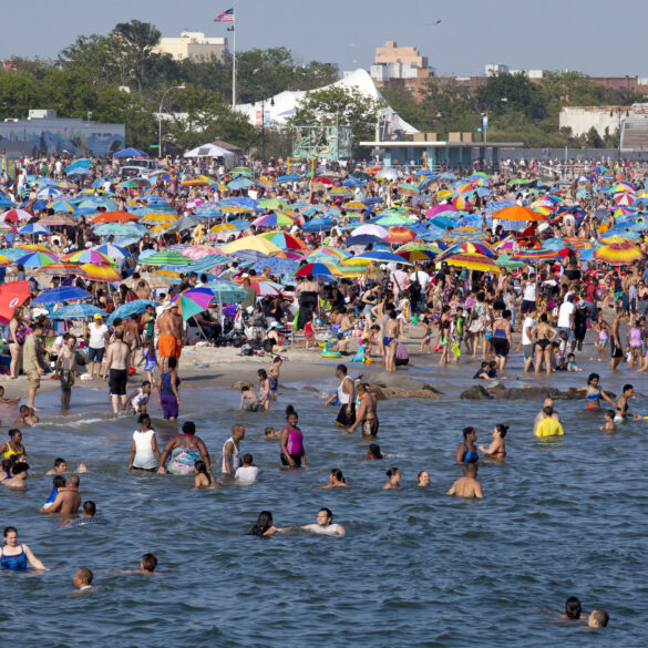 Coney island’s shame: a once-proud beach reduced to a garbage heap - photo licensed by shore news network.