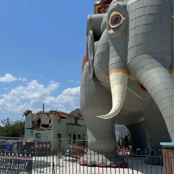 Demolition begins at new jersey's lucy the elephant historic tourist site - photo licensed by shore news network.