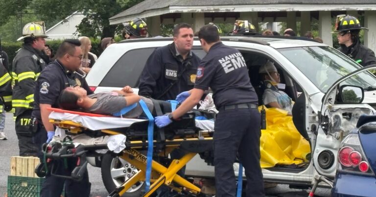 Crash demo shows teens reality of bad choices behind the wheel - photo licensed by shore news network.