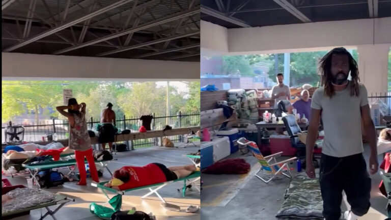 Drug overdose reported at makeshift ocean county parking garage homeless encampment - photo licensed by shore news network.