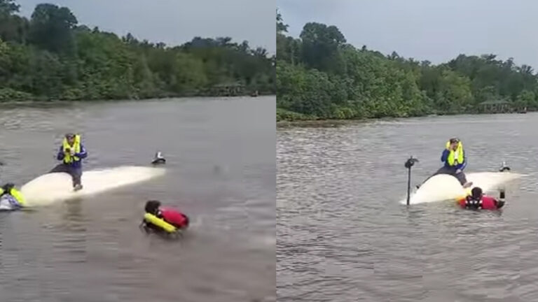 Fireboat 8 rescues two after vessel overturns during storm - photo licensed by shore news network.