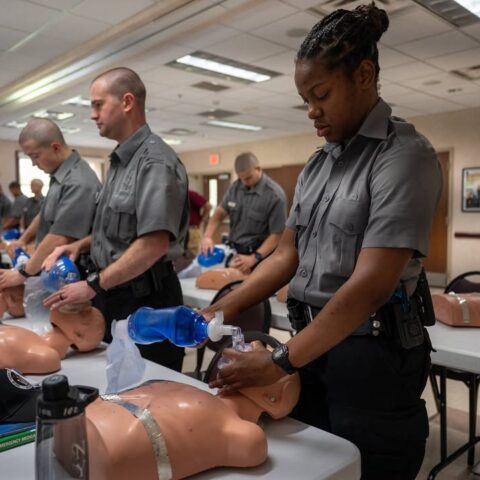 State police recruits complete ems training as part of basic school in albany - photo licensed by shore news network.
