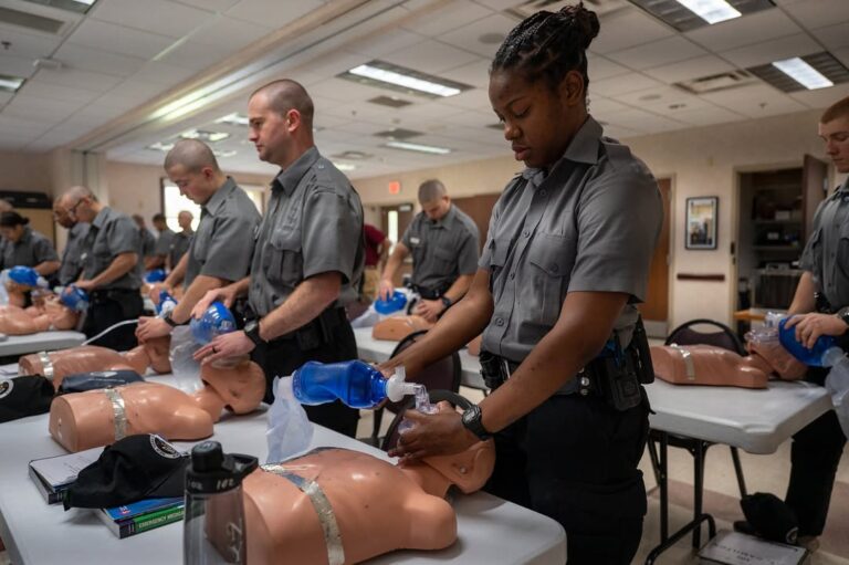 State police recruits complete ems training as part of basic school in albany - photo licensed by shore news network.