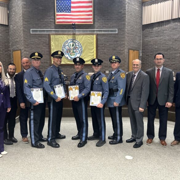 Jackson police department announces promotions at township council meeting - photo licensed by shore news network.