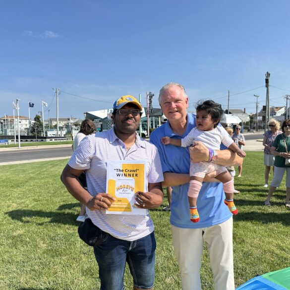 Tiny racers take big wins at wildwoods baby crawl and waddle - photo licensed by shore news network.