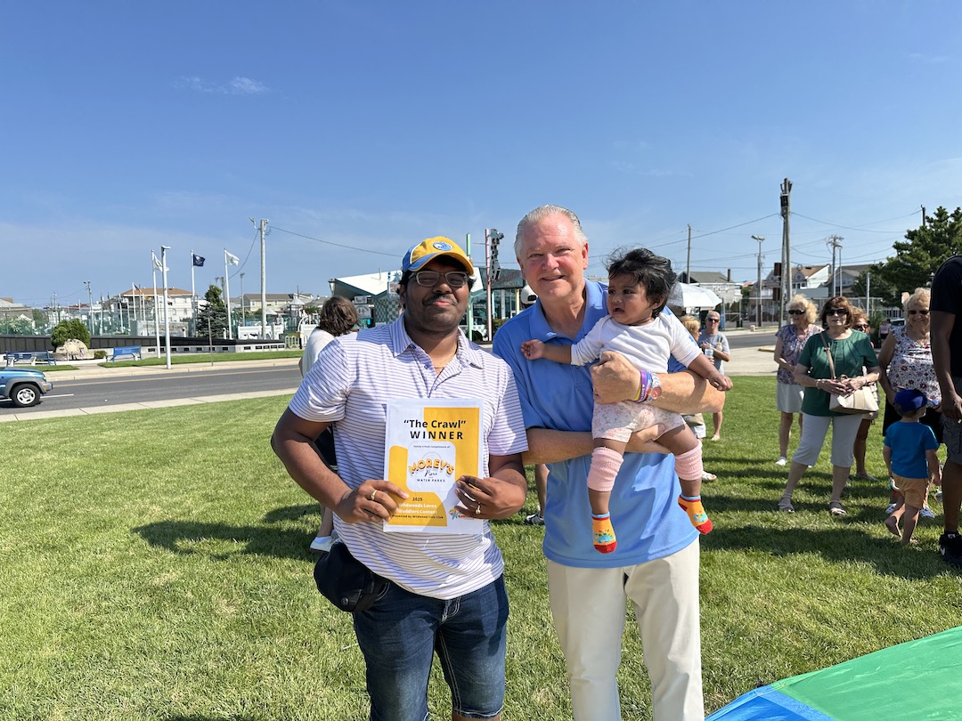 Tiny racers take big wins at Wildwoods baby crawl and waddle