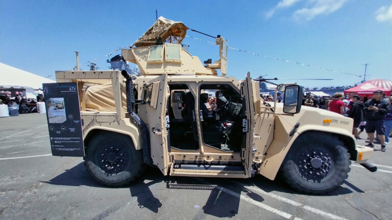 Army tactical vehicle rear-ends semi on i-95, causing traffic delays near exit 10 - photo licensed by shore news network.