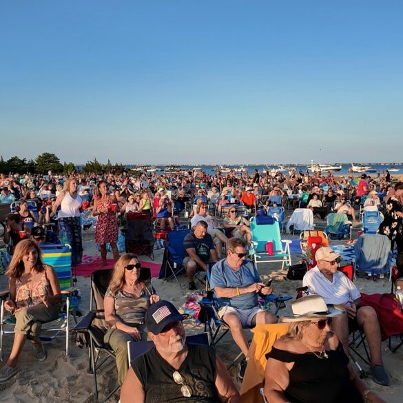 The amish outlaws rock shelter cove as toms river concert series draws full house on the beach and in the bay - photo licensed by shore news network.