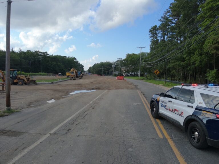 Jackson police issue warning to drivers: don't pass closed road barriers on cedar swamp road - photo licensed by shore news network.