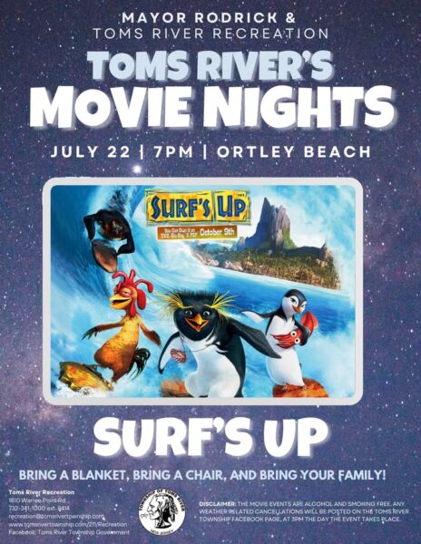 Toms River hosts movie night on Ortley Beach with ‘Surf’s Up’ screening