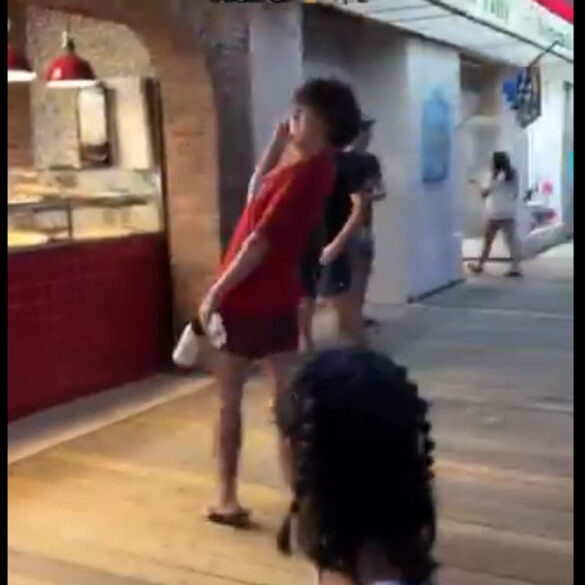 Watch: viral video shows slice thrown at teens outside ocean city boardwalk pizza stand - photo licensed by shore news network.