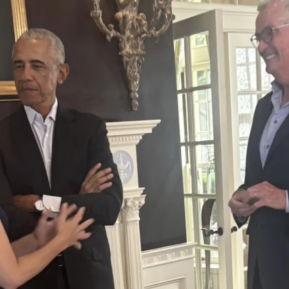 Barack obama visits phil murphy's riverfront mansion to raise millions for mikie sherrill - photo licensed by shore news network.