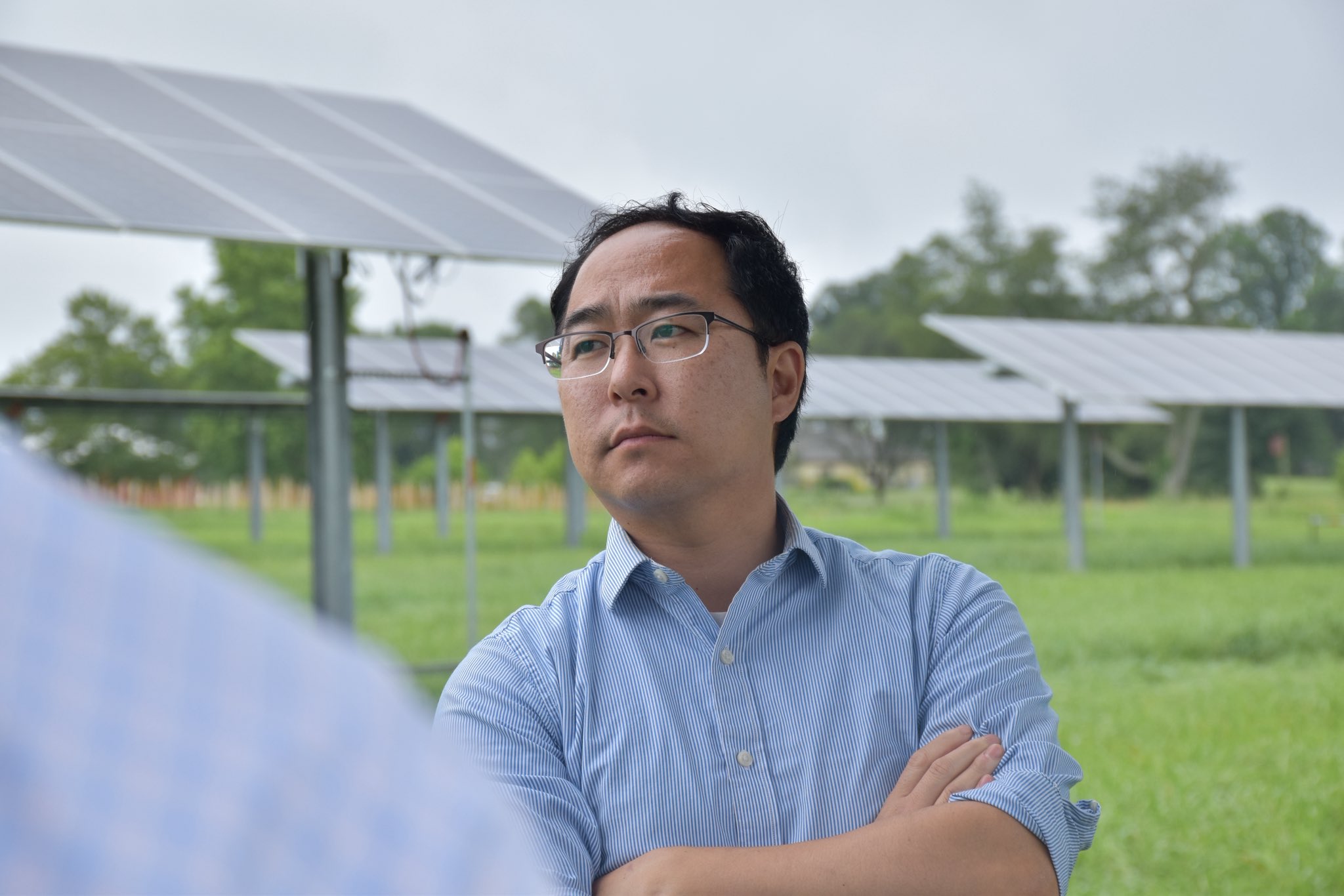 Andy Kim blasts Republican-backed bill during solar site visit in Pittstown