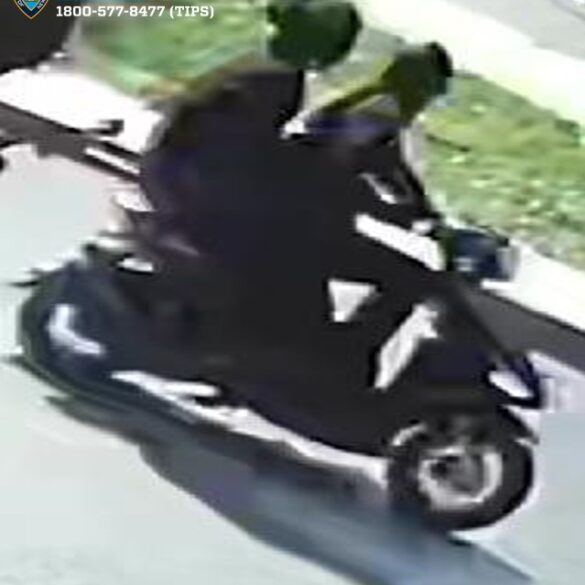 A bronx man escaped injury after a pair of masked men on a moped tried and failed to rob him in broad daylight - photo licensed by shore news network.