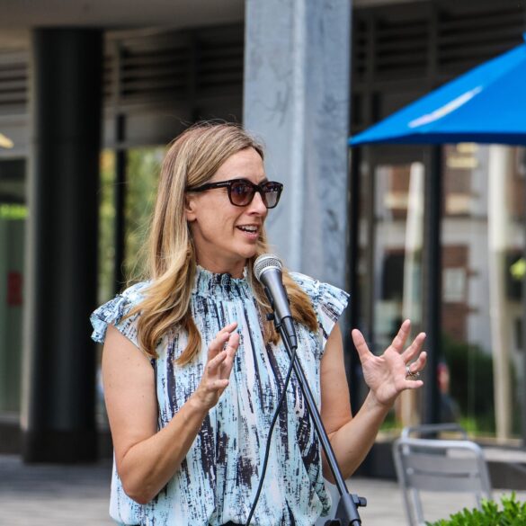 Please clap louder: mikie sherrill heckled, booed and rushed out after rutgers campaign speech - photo licensed by shore news network.