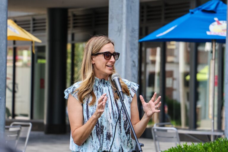 Please clap louder: mikie sherrill heckled, booed and rushed out after rutgers campaign speech - photo licensed by shore news network.