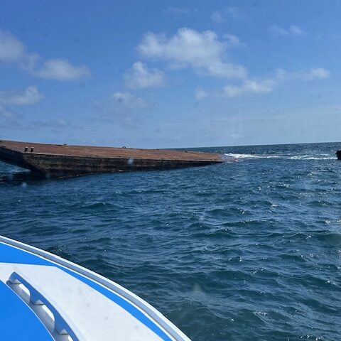 200-foot barge sunk off little egg inlet to boost reef habitat and marine life - photo licensed by shore news network.