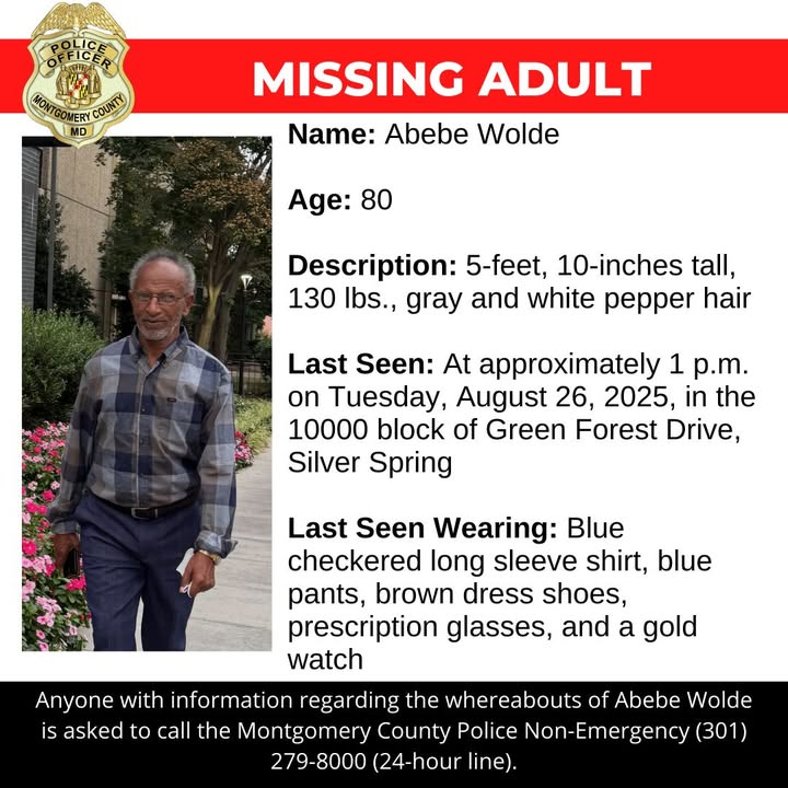 Silver Spring police search for missing 80-year-old man